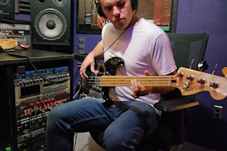 record professional bass guitar for your song