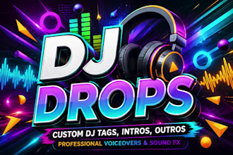 create dj drop, dj name drop, dj tag, radio dj drop, producer tag dj branding