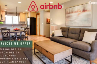 do interior design for home decor, airbnb, condo, home styling, vacation rental