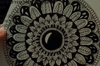 custom name mandala art hand drawn for gift room decor