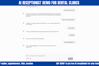 build an ai receptionist chatbot for dental clinics