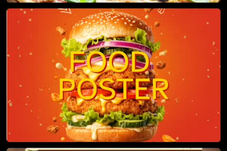 design professional restaurant food and pizza posters