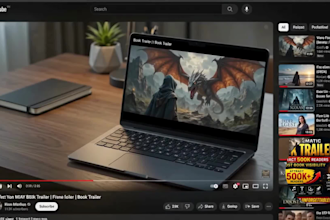 create cinematic book trailer to attract 500k readers and boost book visibility