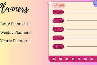 design a custom daily planner journals health tracker