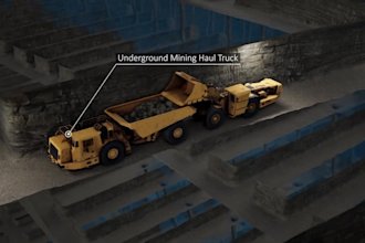 create 3d industrial animation underground mining heavy equipment visualization