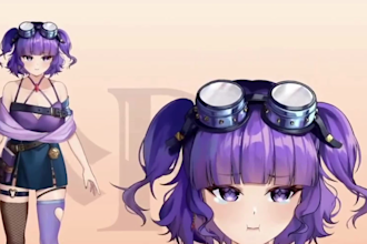 design and rig custom vtuber model in live2d, anime vtuber for vtube studio