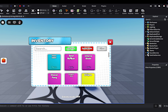 design custom UI and gui screens for your roblox game