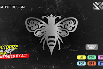 vectorize your logo or ai generated design into clean vector