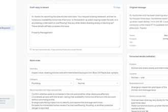 create maintenance work orders for property managers
