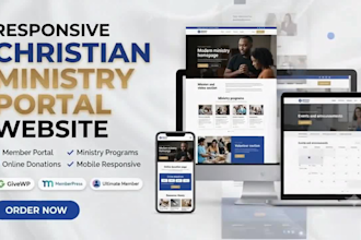 design a ministry, christian organization, ministry portal, religious website