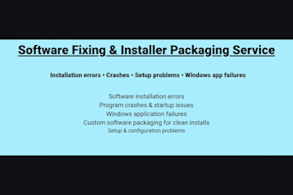 create software installers and package applications for windows