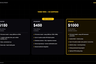 develop your game or server, fivem or other roleplay games
