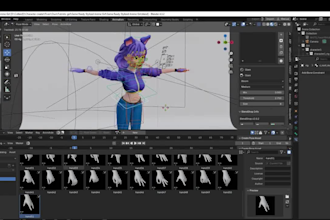 rig and upload 3d vrchat avatar,arkit52,oculus lipsync,face track,visemes data