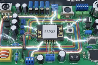 design custom pcb circuit, schematic and motor controller , firmware using esp32