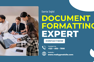 do professional document formatting and layout designing