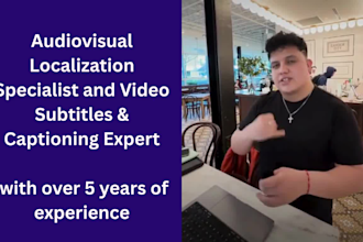 l create professional video subtitles, captions, translation and srt files