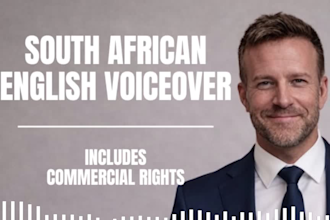 record a south african english male voiceover
