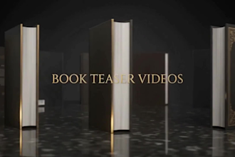 create a cinematic book trailer, book teaser, podcast trailer videos promo video