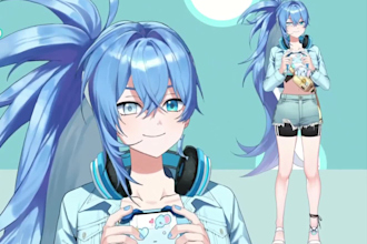 design live2d vtuber model live 2d vtuber rigging 2d vtuber model anime style