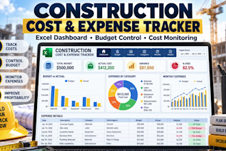 create a construction cost and expense tracker in excel