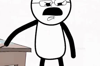 create 2d stickman animation, stick figure explainer video