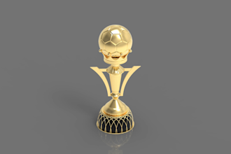 design custom 3d trophies, awards and medals for 3d printing