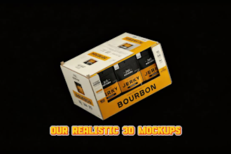 design pouch packaging, mylar bag with 3d mockup and animation