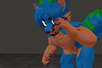 custom 3d furry full body tracking vrchat avatar sonic character model VR avatar