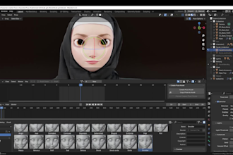 be 3d blender rigger,rig3d model for animaze,arkit face rig,lips sync,blendshape