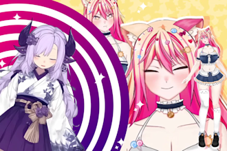create live 2d vtuber model and rigging for v tuber stream