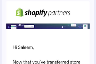 create shopify store and transfer ownership to you