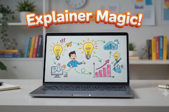 create engaging whiteboard explainer video doodle animation video for training