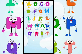 produce interactive youtube alphabet learning song to build channel