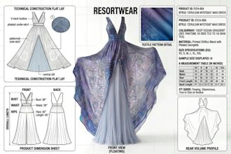 do swimwear techpack resortwear fashion  beachwear tech pack designer activewear