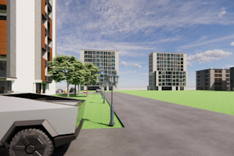 create revit 3d model with realistic lumion renders