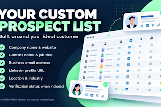help as lead generation specialist and provide verified emails list
