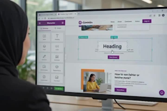 designs  a professional website with elementor