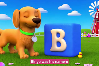 create 3d nursery rhyme animation for youtube kids music videos