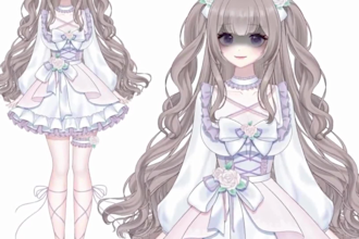 design quality male and female vtuber model with lived rigging and facerig