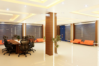 do 3d interior designs of offices, restaurants, bar, institutes