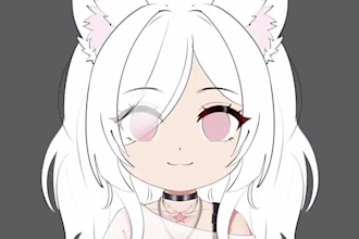 make live2d commission and character animation for anime, chibi and furry vtuber