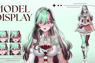 design png tuber and vtuber model for streaming, animated GIF tuber, vbridger