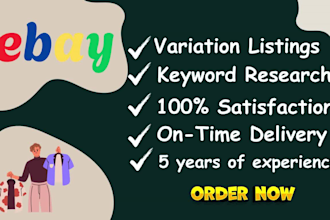 do ebay listing, ebay SEO, ebay product listing, ebay lister