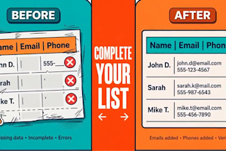 enrich your b2b list with verified emails and data