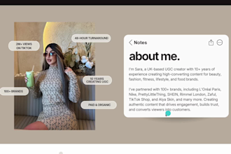 create a professional ugc or influencer portfolio