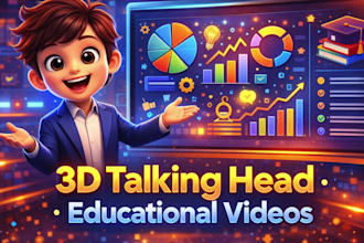 create 3d talking objects video, talking head and educational video ai avatar