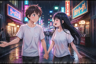 create epic anime music video, amv edit, 2d cartoon, 2d animation for your song