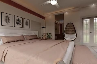 design a minimalist 3d luxury interior bedroom spaces