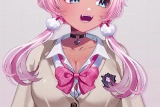 design anime chibi character, live2d vtuber background, rigging and full asset