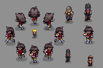 pixel art character design pixel art animation 2d sprite sheet pixel animation